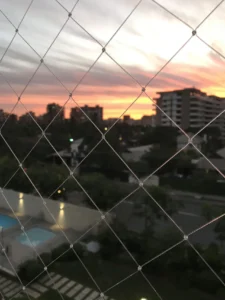 detalle nudo y rombo 5×5 de malla monofilamento